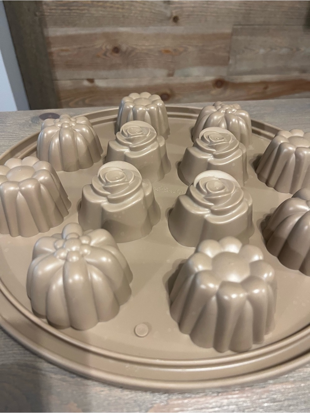 Pampered Chef floral cupcake pan.